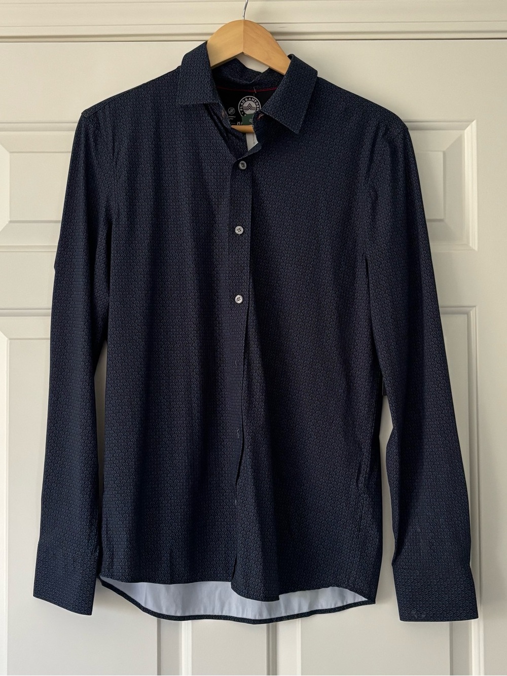 Men's Flag & Anthem Navy Long-Sleeve Dress Shirt